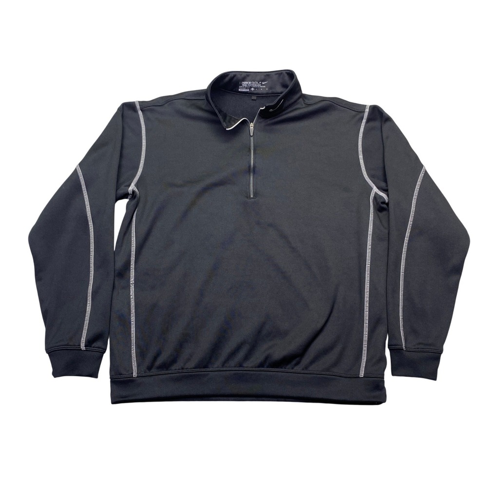 Nike Golf Tour Performance Therma-FIT Quarter Zip Pullover Black Mens Medium